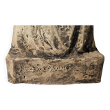 Painted terracotta holy virgin statue