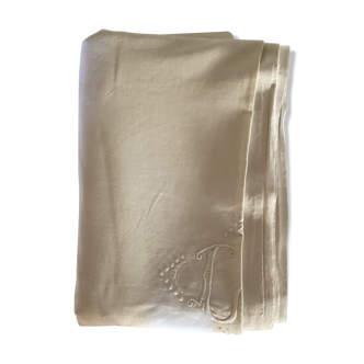 Drap à bandeau avec monogramme