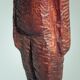 Dutch Brutalist carved wood sculpture of woman's figure, height 95cm, 1970s