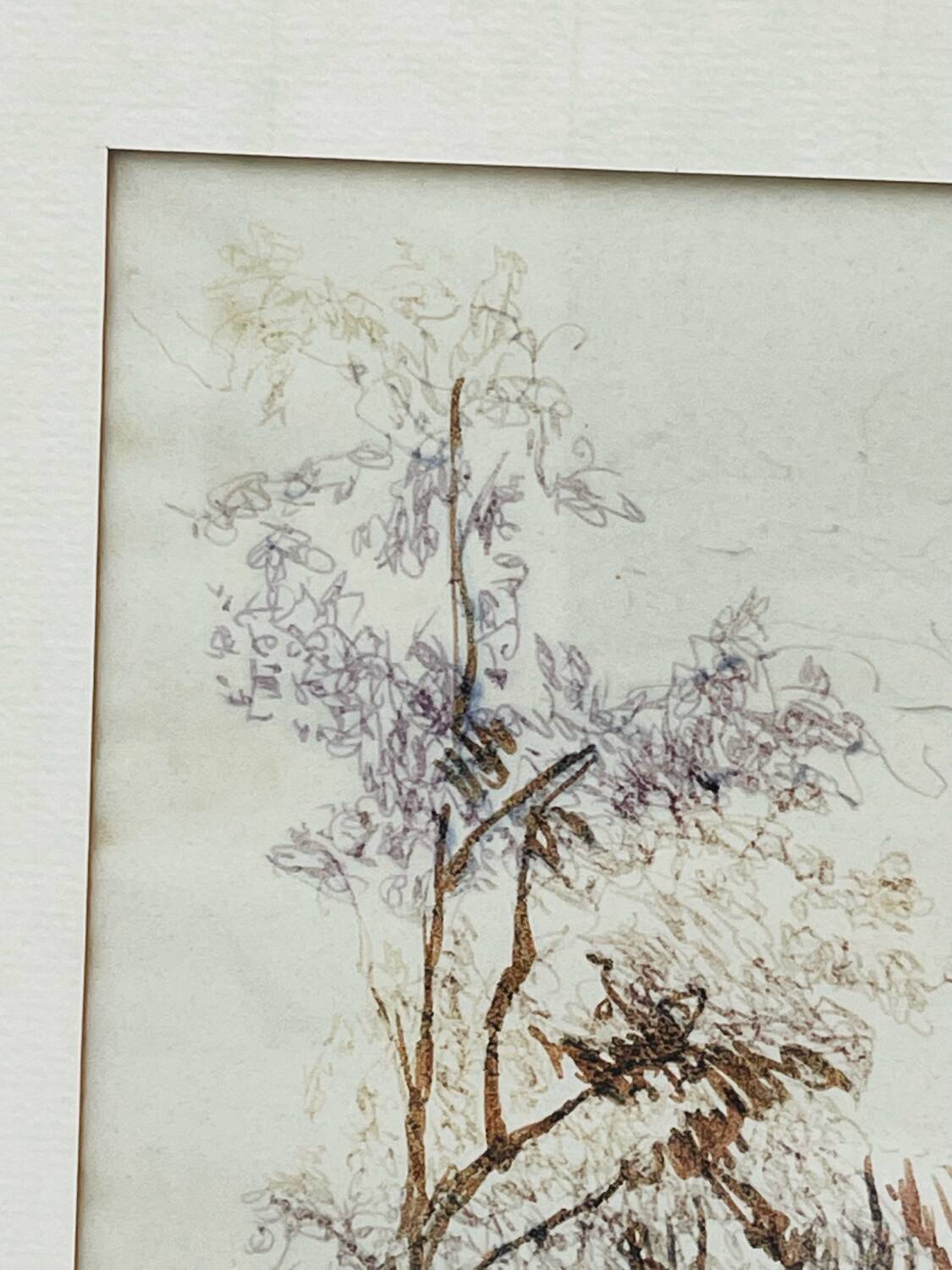 Still life in felt pen signed