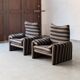 Set of 2 easy chairs 'Maralunga' by Vico Magistretti