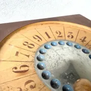 Wooden indoor boules game, 1950s