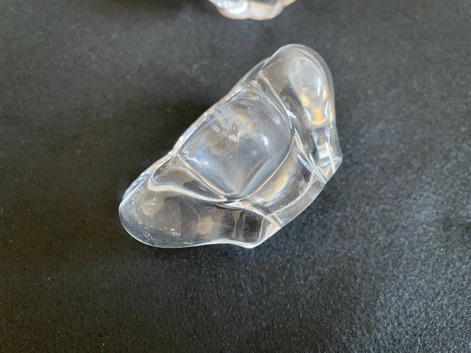 Pair of Salt shakers Salerons in DAUM crystal