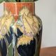 Art Nouveau vase in glazed ceramic, floral decoration, Gouda type, circa