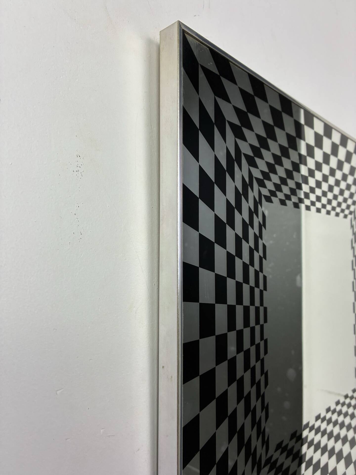 Vintage Op Art mirror by Deknudt