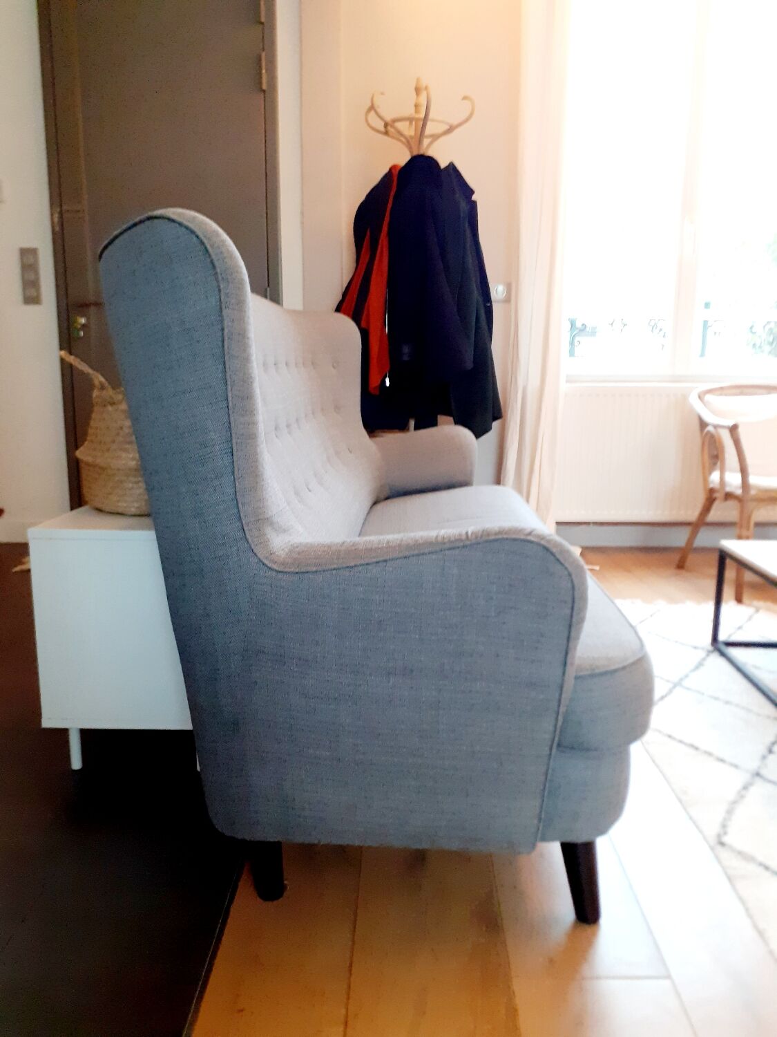 3-seater heather grey sofa