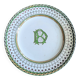 Antique round dish from Creil & Montereau, “Venetian” decor, late 19th century