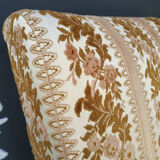 Floral-patterned velvet armchair