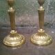 Pair of golden bronze candlesticks