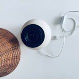 Large turned white wooden lamp