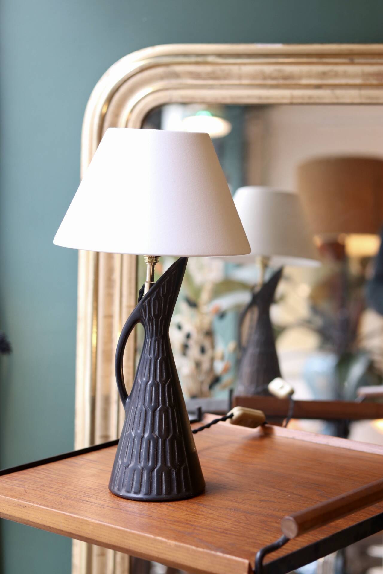 Mid-century ceramic lamp base from West Germany, 1950s