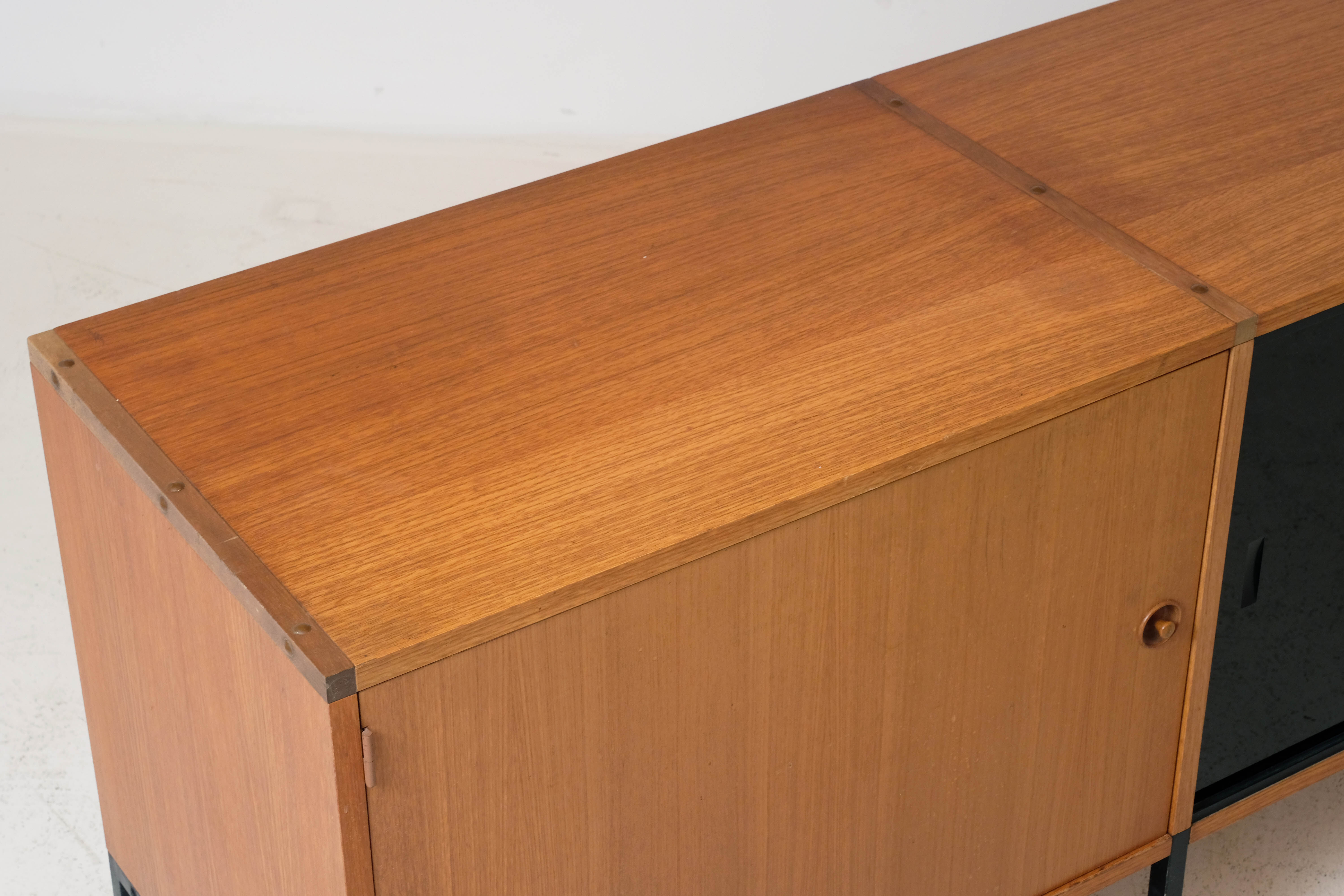 Teak enfilade Minvielle ARP Guariche, Motte, Mortier 1960