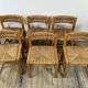 Set of 6 solid elm chairs by maison regain 1970.