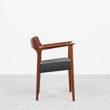 Midcentury Danish chair with armrests in teak by Arne Hovmand Olsen for Mogens Kold 1960s