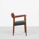 Chaise danoise vintage avec accoudoirs en teck par Arne Hovmand Olsen pour Mogens Kold 1960
