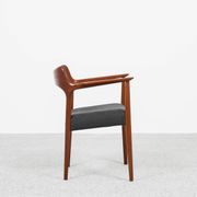 Midcentury Danish chair with armrests in teak by Arne Hovmand Olsen for Mogens Kold 1960s