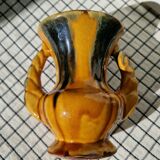 Vase anses orange et vert