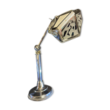 Large PIROUETT Art Deco metal chromo glass clouds lamp