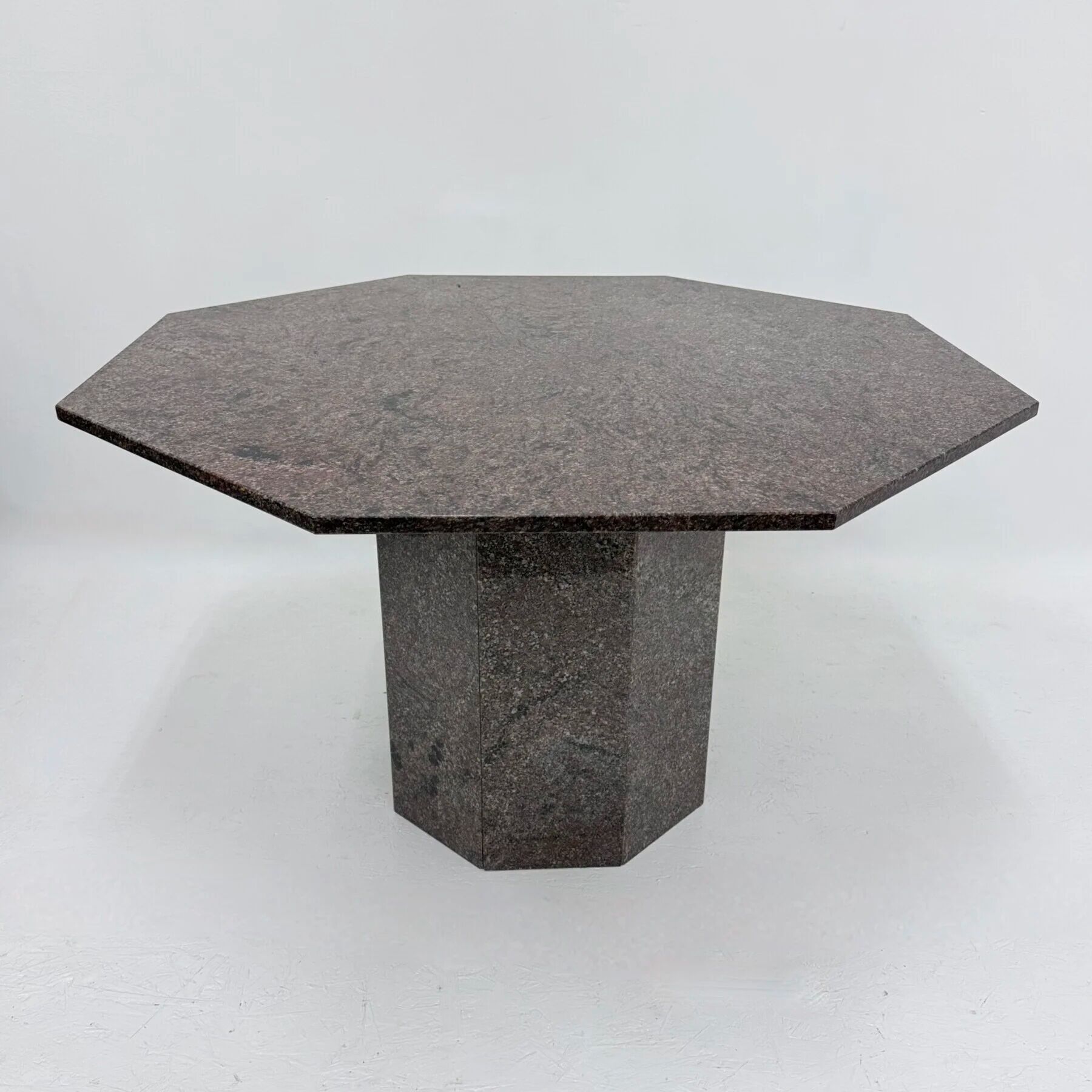 Mid-century octagonal granite dining table, 1980s