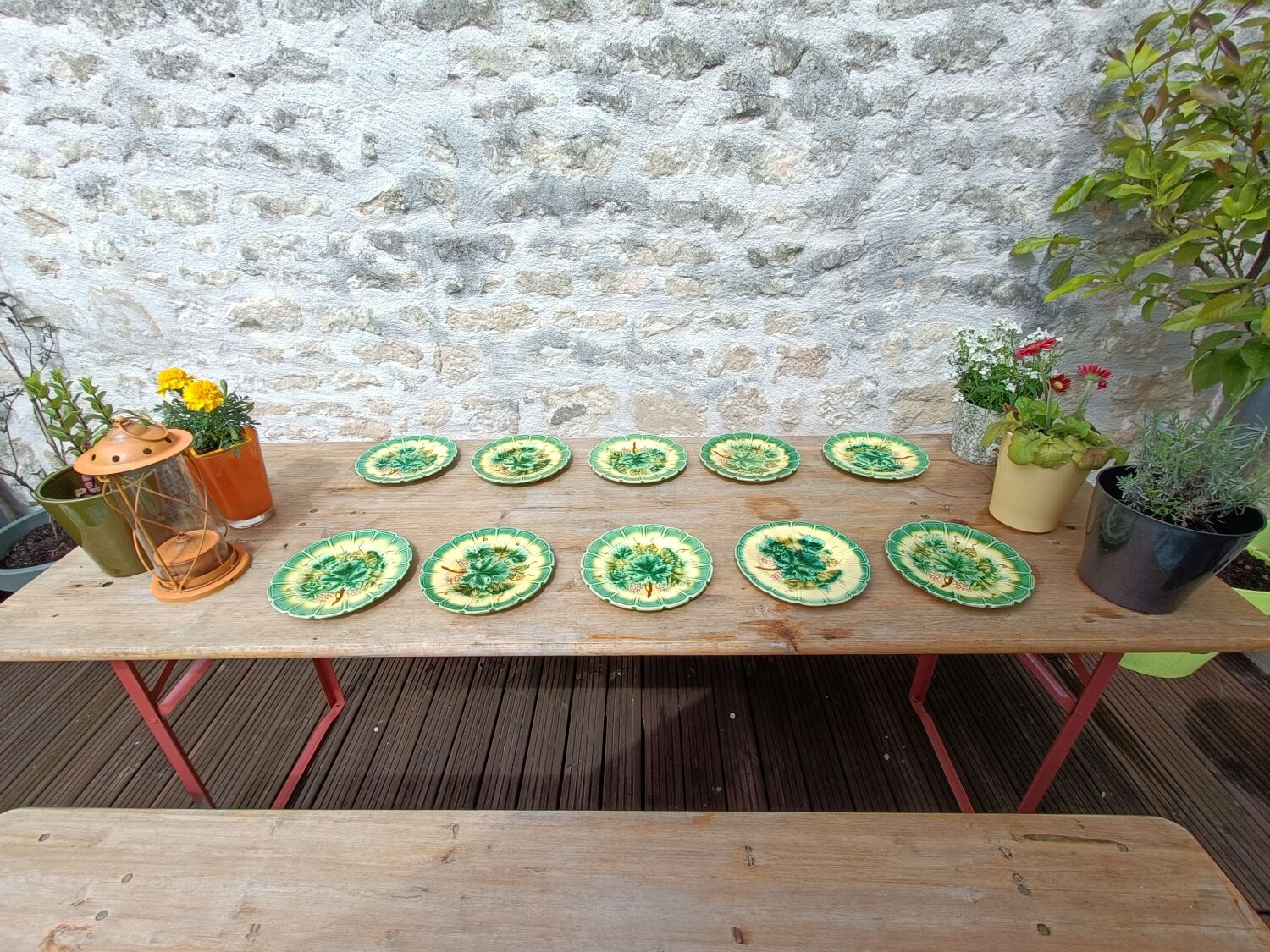 Sarreguemines dessert plate set