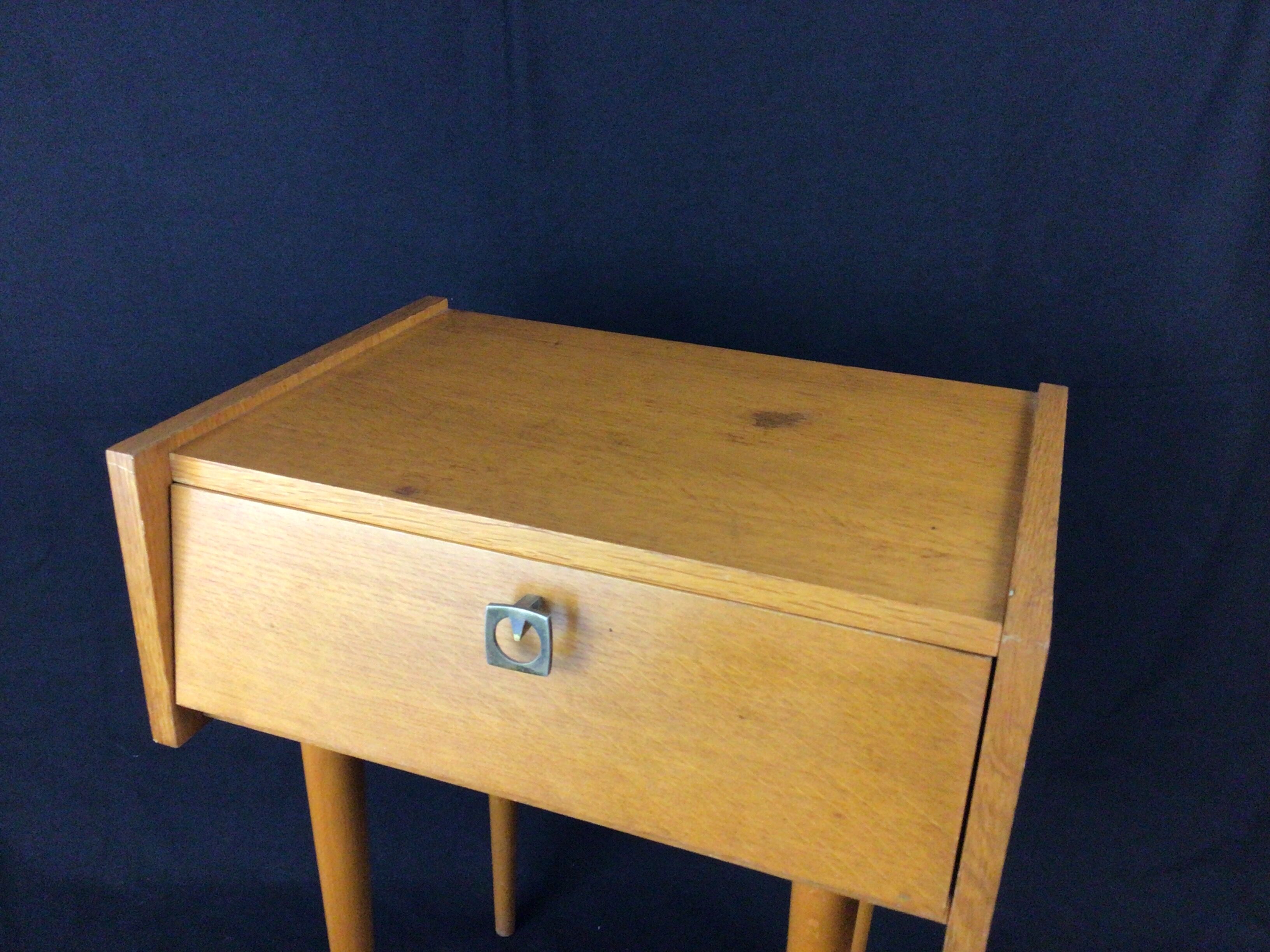 Bedside table 60s spindle feet