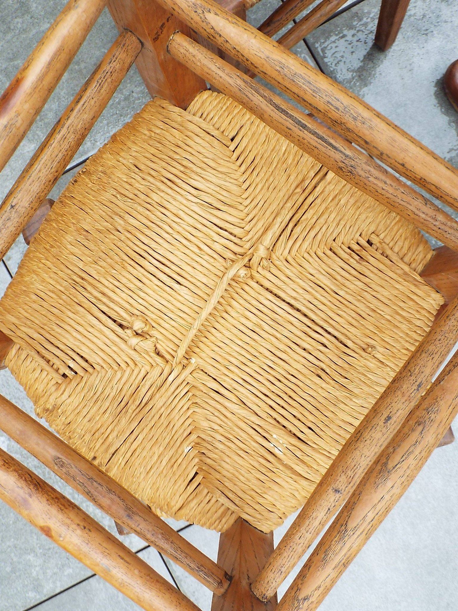3 tabourets paillés