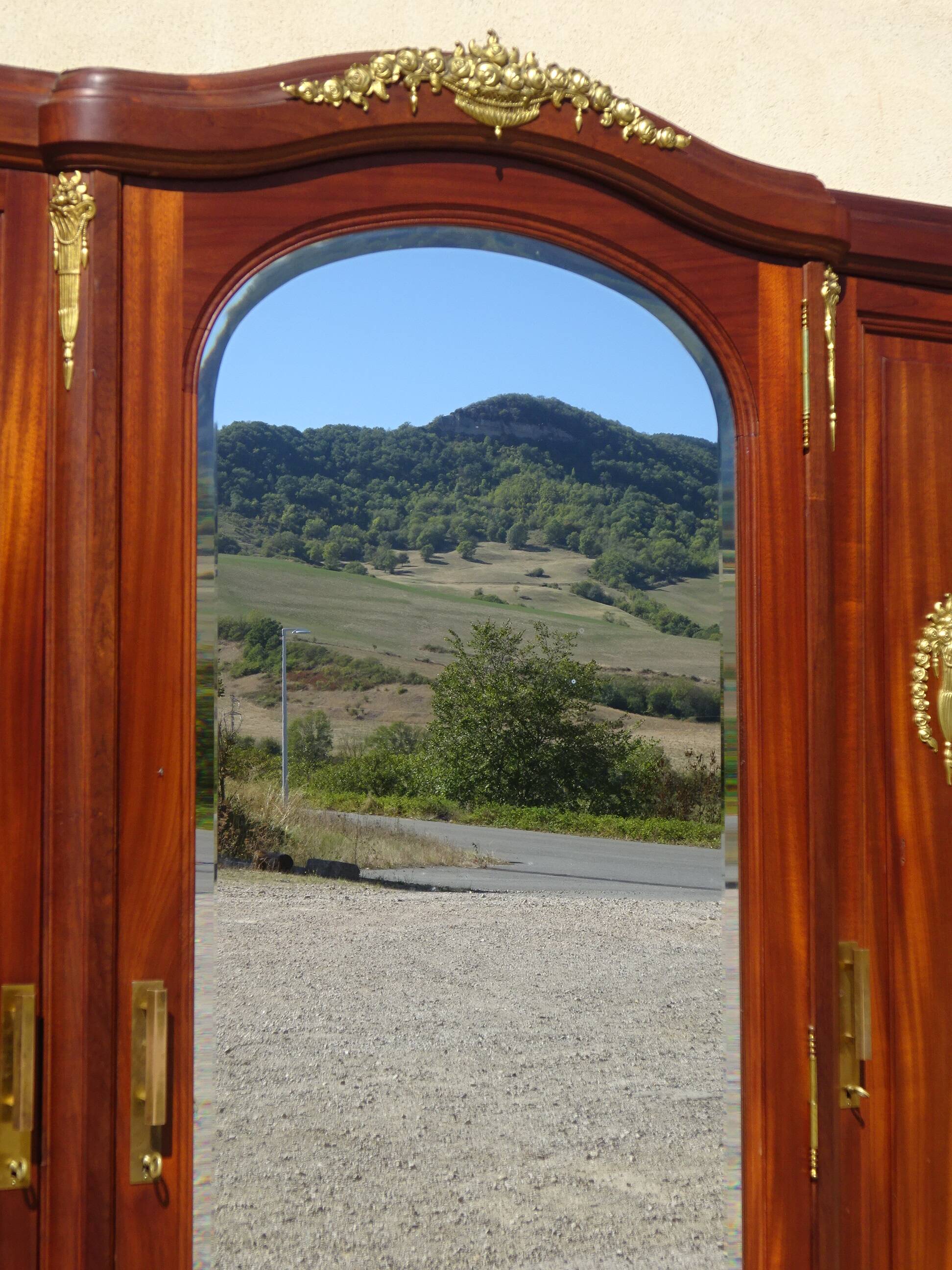 Louis XVI style mahogany cabinet
