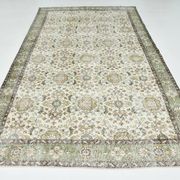 6x10 Brown & Beige Floral Pattern Vintage Rug, 196x325Cm