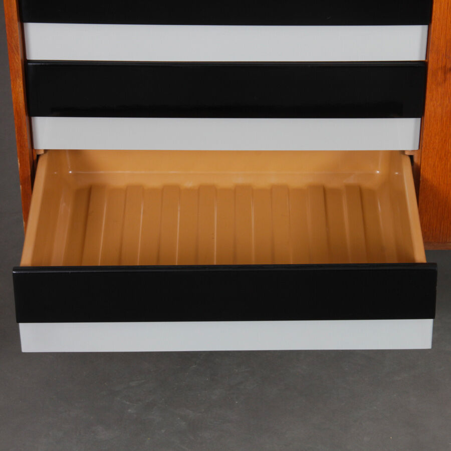 Vintage oak chest of drawers by Jiri Jiroutek, model U-458, 1960s