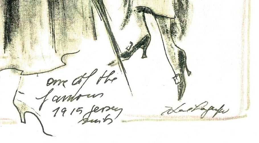 Drawing by Karl Lagerfeld for Chanel