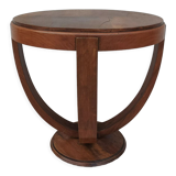 Art Deco pedestal table walnut side table