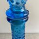 Turquoise blue employment glass carafe