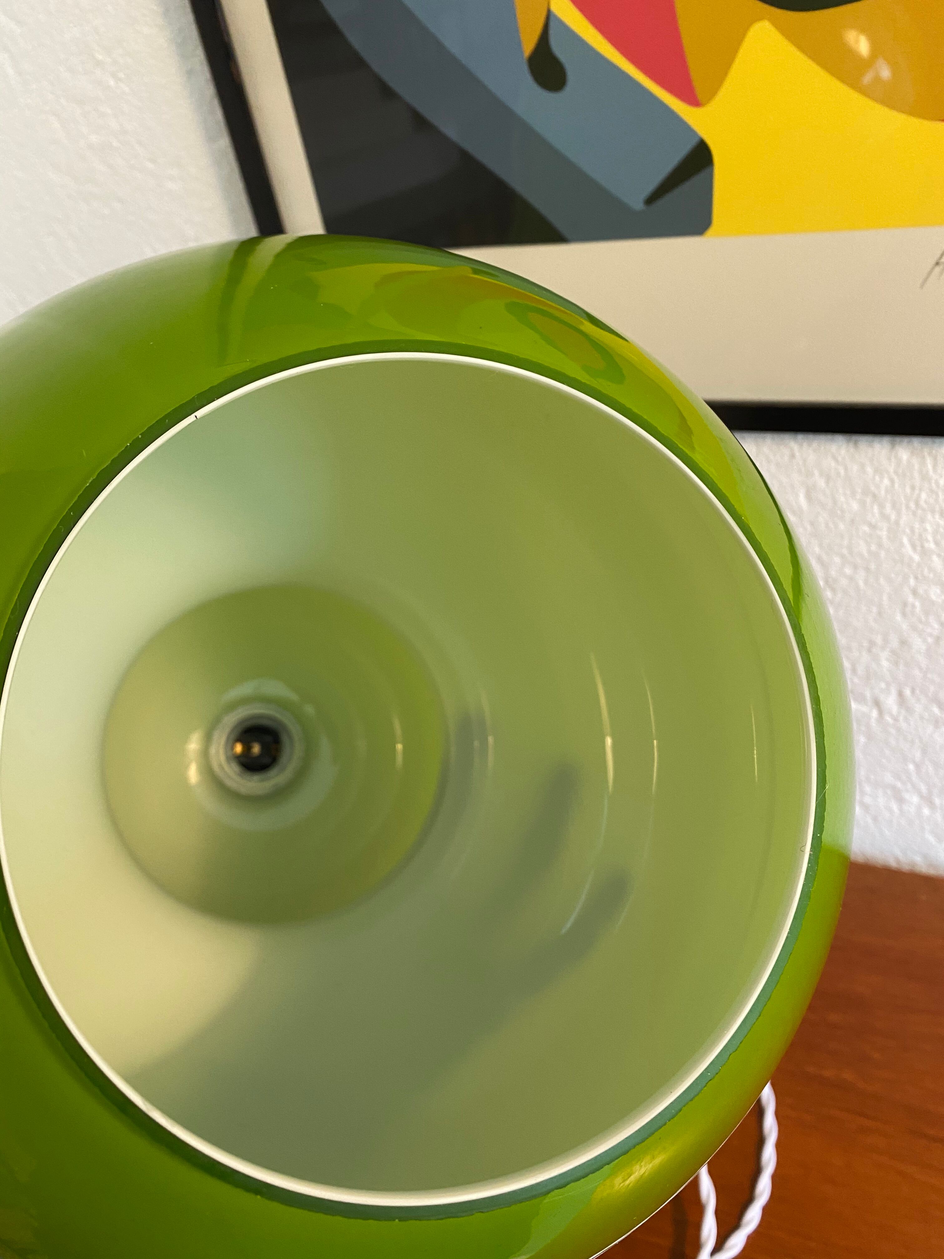 Vintage opaline suspension