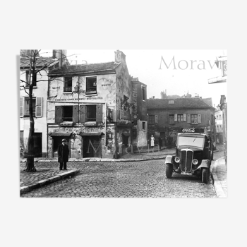 Photographie, "Montmartre, place du Tertre", Paris, 1934    /   N&B   /    15 x 20 cm