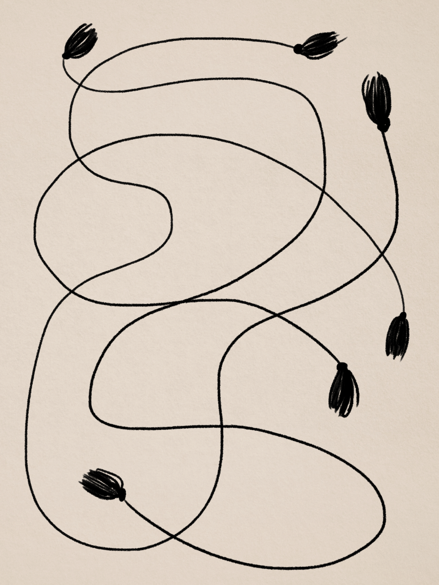 Abstract lines giclee art print 50x70