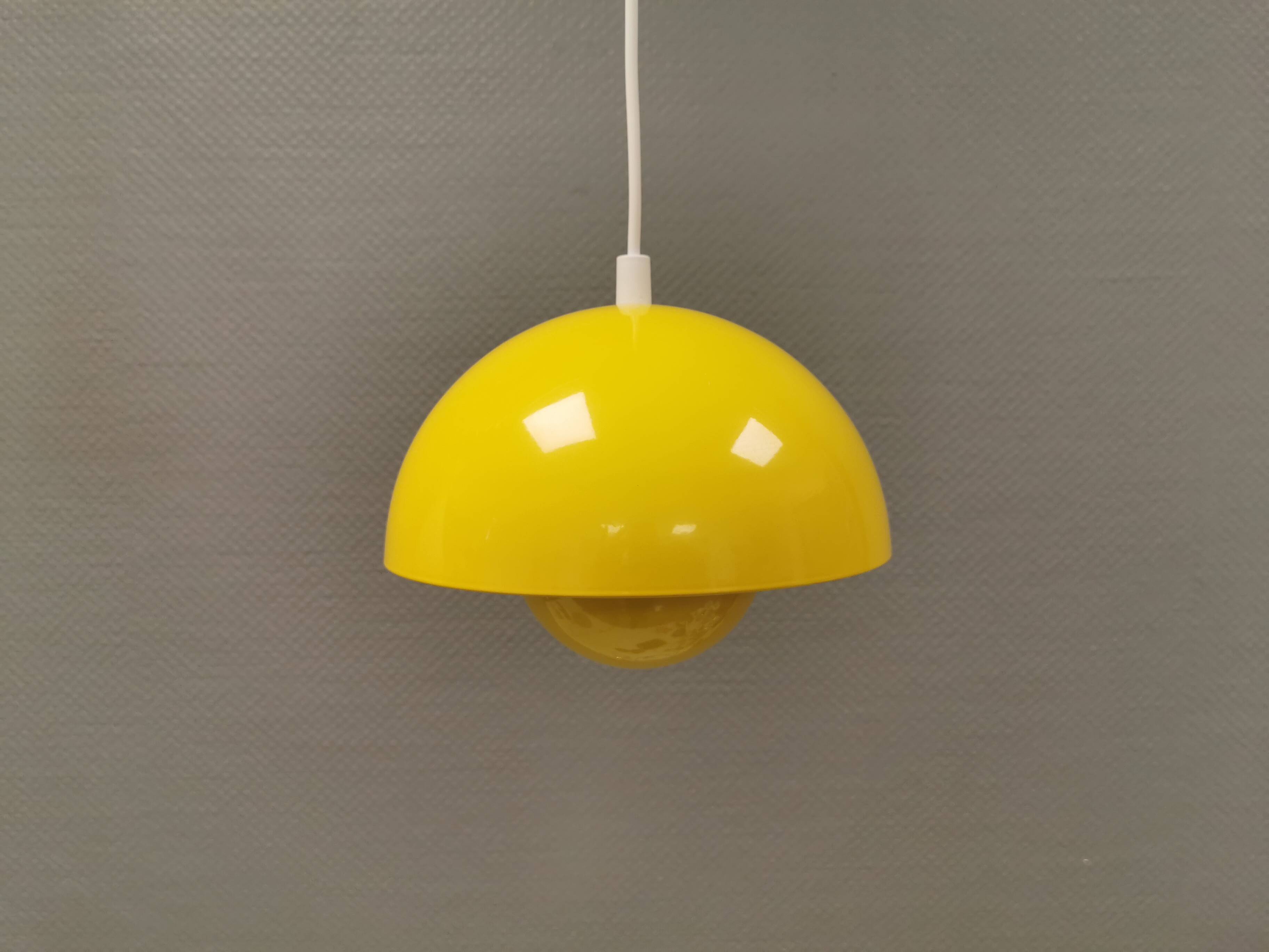 Hanging lamp in beautiful yellow colour