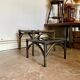 2 coffee tables, rattan sofa tips and smoked glass