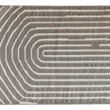 Tapis en laine géométrique fait à la main, paillasson, entrée, côté de lit, tapis traditionnel indien.