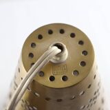 Hans Bergström brass ceiling light, conical shape Ateljé Lyktan 1950s