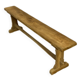 Solid oak bench stripped and revarnished