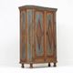 Armoire de mariée peinte art populaire de ferme rustique, 1827