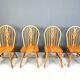Set of 4 vintage Ercol dining chairs, 1950s