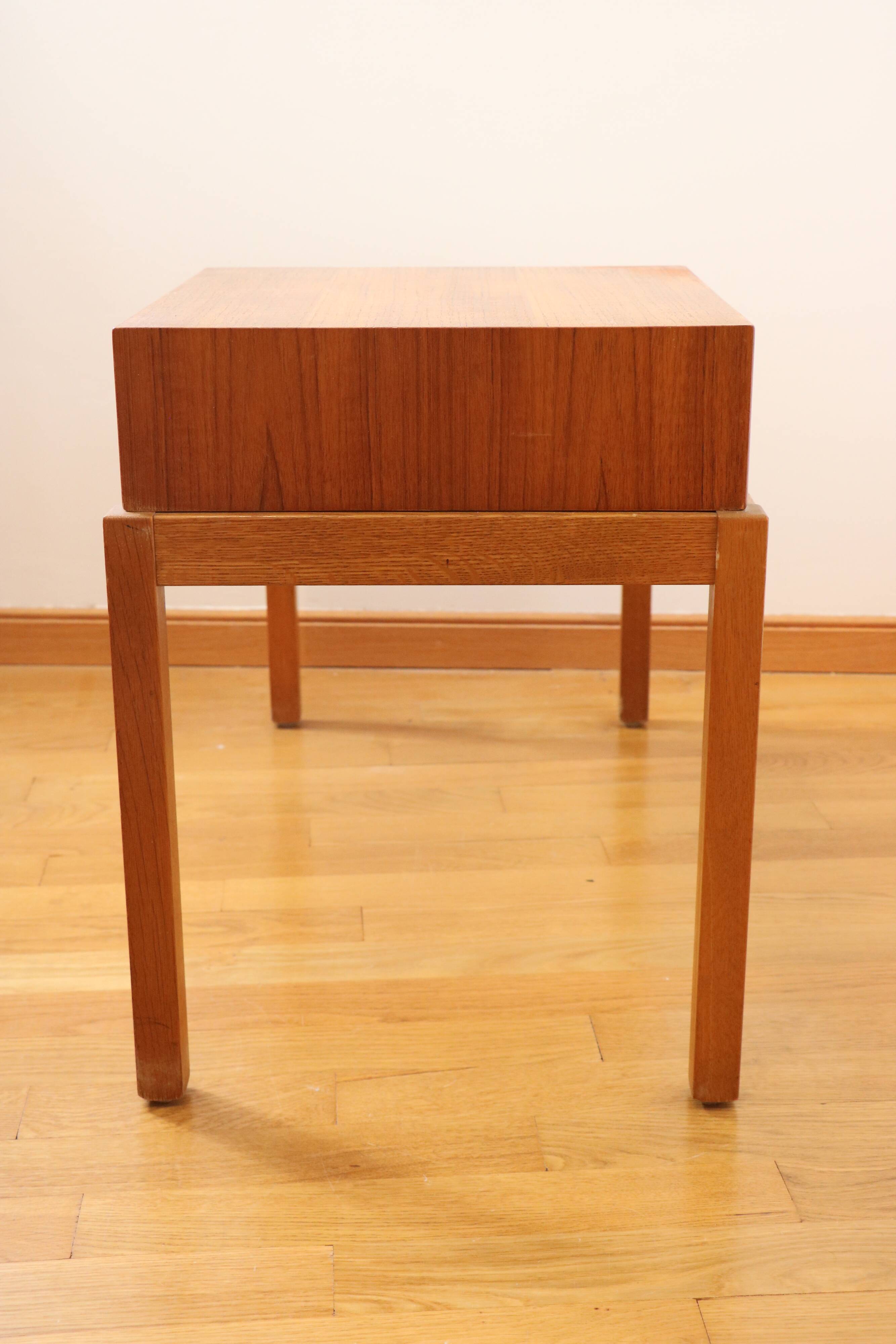 Entrance bench, Scandinavian modular telephone bench, teak, 1960