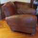 Vintage large club armchair moustache model