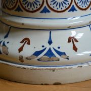 Qajar Persian Ceramic Ottoman Stool 19th Century