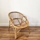 fauteuil en rotin vintage