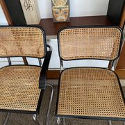 Set of 4 chairs B32 and 2 armchairs B64 Cesca by Marcel Breuer Italian Edition 1980