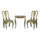 Pair of antique Regency chairs and matching table.