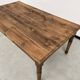Antique farm table from the 1950s, with 3 drawers and turned legs