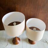 Large vintage teak table lamp, edited by Kirk, Denmark, 1960s
